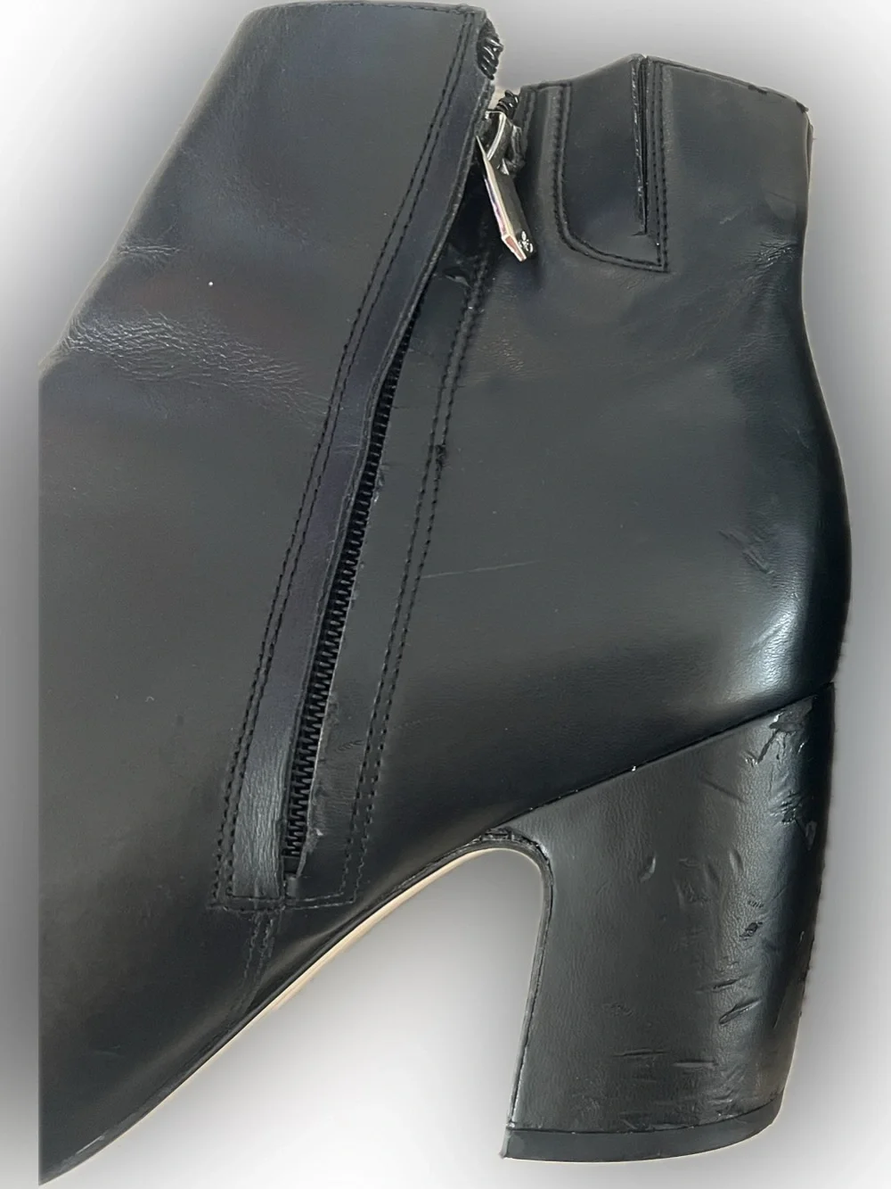 Sam Edelman Black Leather Pointed Toe Ankle Booties